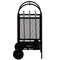 Gardenised Indoor and Outdoor Patio Iron Firewood Log Cart with Wheels and Fireplace Tool Set, Black QI004553 - alternate 10